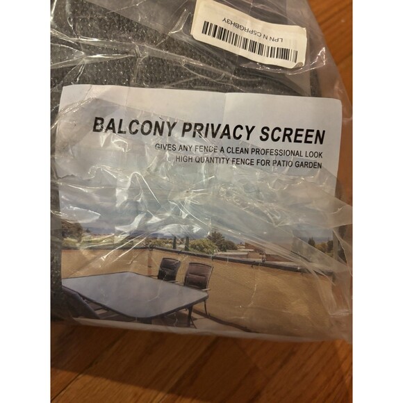 Balcony Privacy Screen 3x16 Feet Dark Grey - Picture 3 of 6